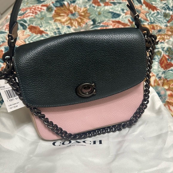HTF Coach Cassie Crossbody Leather Bag Colorblock NWT - Picture 3 of 6